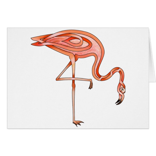 Cartão Flamingo (Frente Horizontal)