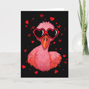 Cartão Flamingo Dia dos Namorados Sungles Coração Amantes