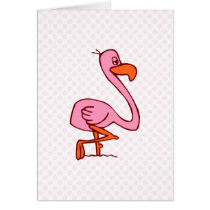 Cartão Flamingo do sacudir