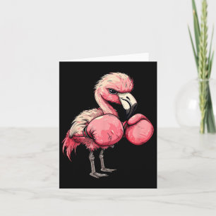 Cartão Flamingo Engraçado Com Luvas Rosa Crianças Adultos
