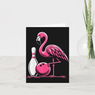 Cartão Flamingo Engraçado de Boliche N Bowl Jogador