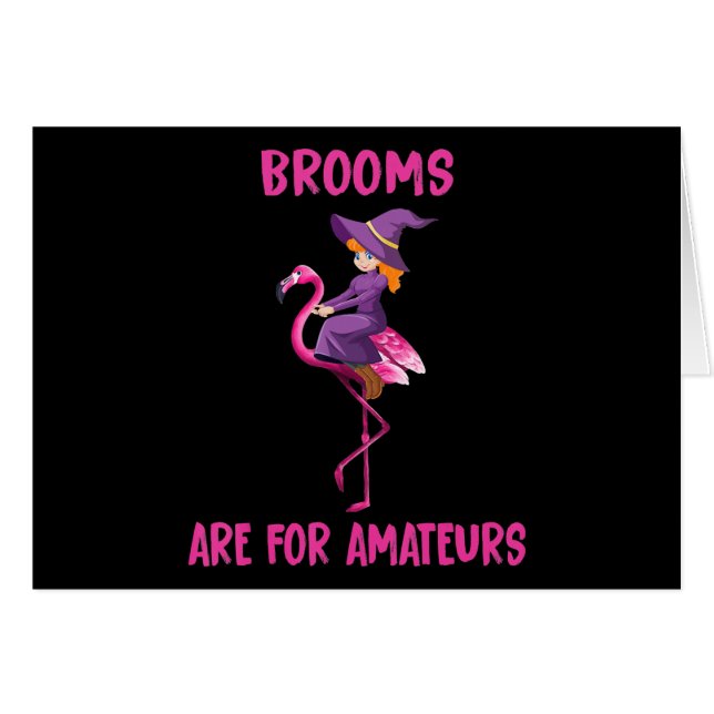 Cartão Flamingo | Fusível de Halloween Flamingope (Frente Horizontal)