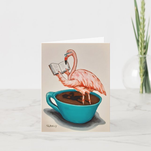 Cartão Flamingo Get Well card (Frente)