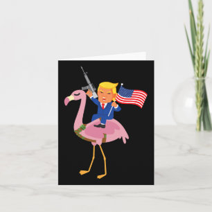 Cartão Flamingo Gun Merica 2020 Eleição Republicana da Ma