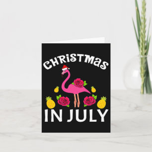 Cartão Flamingo Natal Em Julho Havaiano Verão Praia V