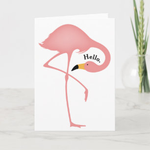 Cartão Flamingo Neck Greeting Card