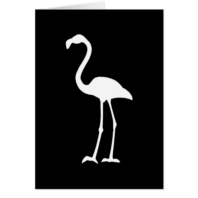 Cartão Flamingo Negro e Branco (Frente)