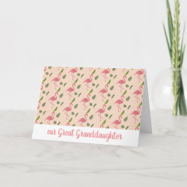 Cartão Flamingo Rosa Personalizado Girassol