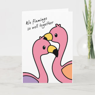 Cartão Flamingo Tão Bem Aniversário/Cartão De Amor