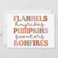 Flanelas Abóboras Fogueiras