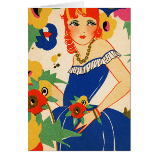 Cartão Flapper dos anos 20