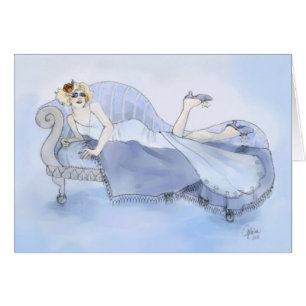 Cartão Flapper em azul