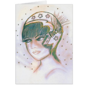 Cartão Flapper estrelado torcido