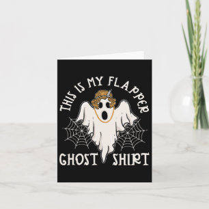 Cartão Flapper Ghost 1920 Vintage Halloween Party Roarin