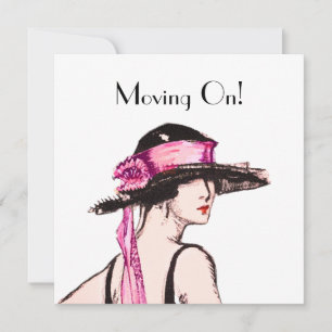 Cartão Flapper Girl New Home Card da Vintage de 1920