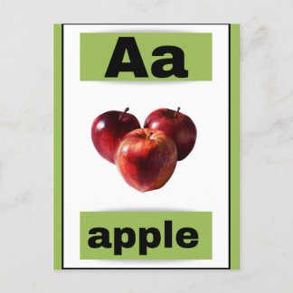 cartão flash alfabético (com imagem real)