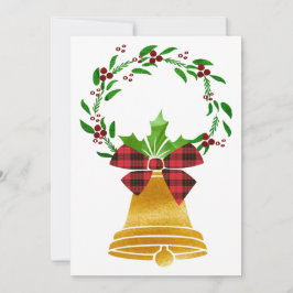 Cartão Flat de Natal Bell