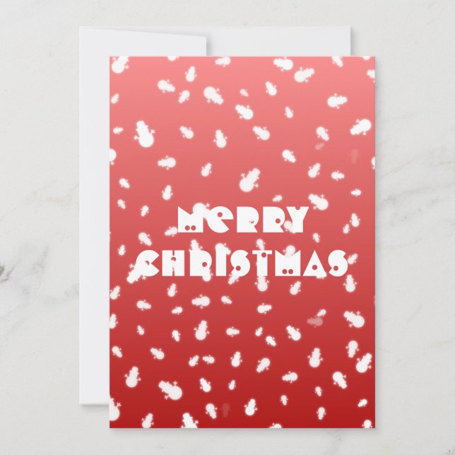 Cartão Flat do Homem de Neve Natal (Frente)