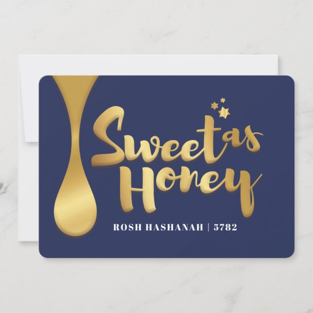 Cartão Flat Holiday Rosh Hashanah (Frente)