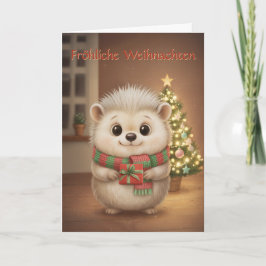 Cartão Flauschiger Igel rote Schrift Karte