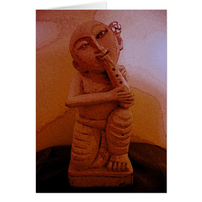 Cartão Flautista balinês (Frente)