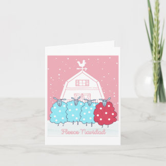 Cartão Fleece Navidad Cute Black Sheep Christmas