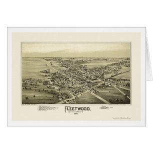 Cartão Fleetwood, mapa panorâmico do PA - 1893