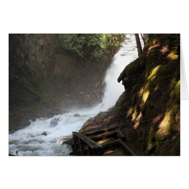 Cartão Fletcher Falls, British Columbia, Canada Card (Frente Horizontal)