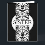 Cartão Fleur de Leis Lace Sister Birthday<br><div class="desc">Diga a sua irmã que ela é o sol da sua vida, o coração que bate com amor e calor. Ela encarna a beleza, a graça e o estilo, inspirando-vos com a sua presença amorosa e especial. Celebre-a com uma mensagem colorida que reflete a profundidade da sua apreciação e admiração...</div>