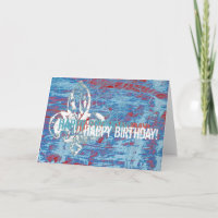 fleur-de-lis Grunge Birthday