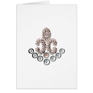 Cartão Fleur De Lis-jeweled