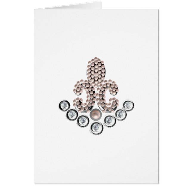 Cartão Fleur De Lis-jeweled (Frente)