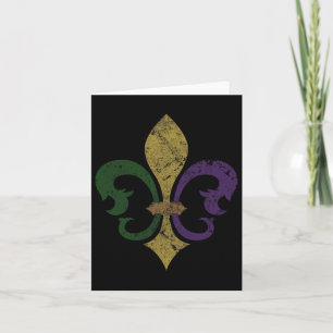 Cartão Fleur De Lis Mardi Gras New Orleans S Men Yo