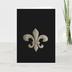 Cartão Fleur de lis NOLA Bride Bling