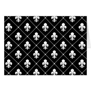 Cartão Fleur De Lis Pattern
