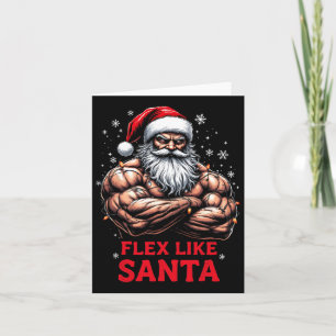 Cartão Flex Like Santa Claus Bodybuilding Gym Wo
