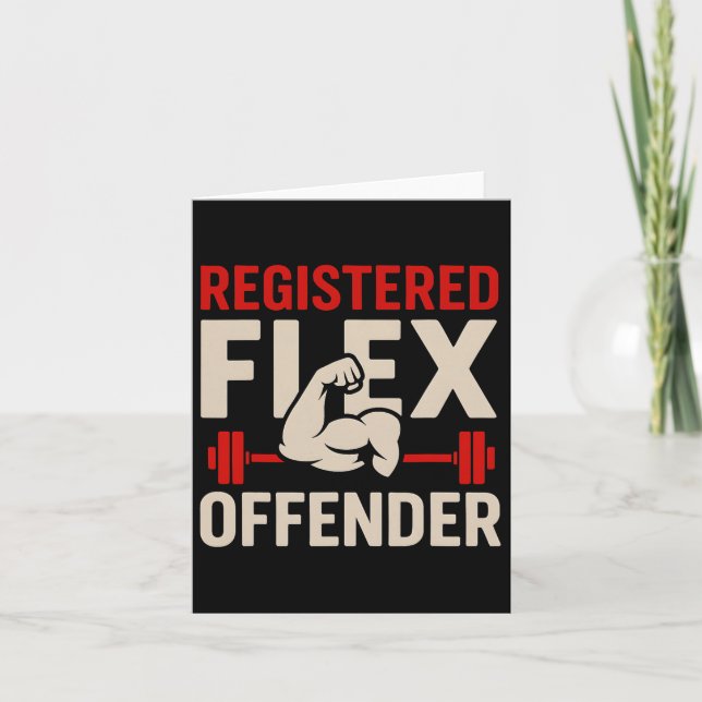 Cartão Flex Offender Funny Gym Workout Bodybui Registrado (Frente)