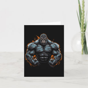 Cartão Flexing de Gorila