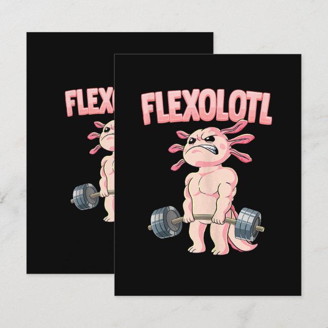 Cartão Flexolotl Axolote (Frente/Verso)