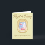 Cartão Flight of Fancy-Pigs Flying Past Airplane Window C<br><div class="desc">Send these cards out to your friends so that they can embark on the Flight of Fancy and fly towards their unattainable desires. The text is customizable so you can change their destintation as you see fit. For more uplifting and fun flying pig products and gifts shop www.zazzle.com/pigsofafeather. Give me...</div>