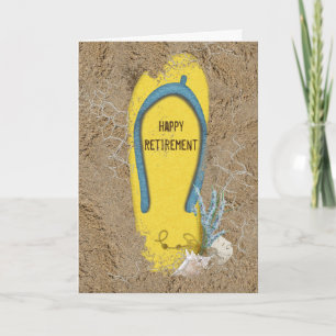 Cartão Flip-flops Amarelo de Reforma