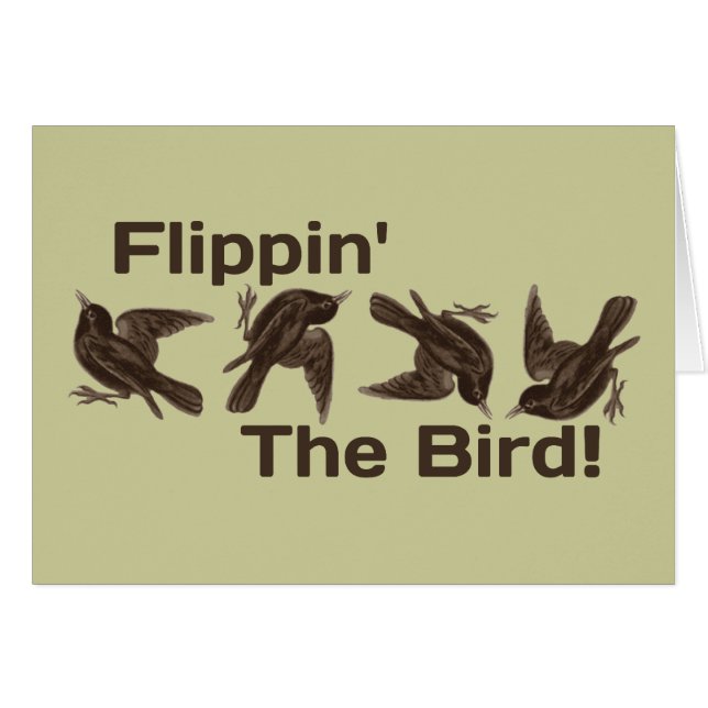 Cartão Flippin o pássaro (Frente Horizontal)
