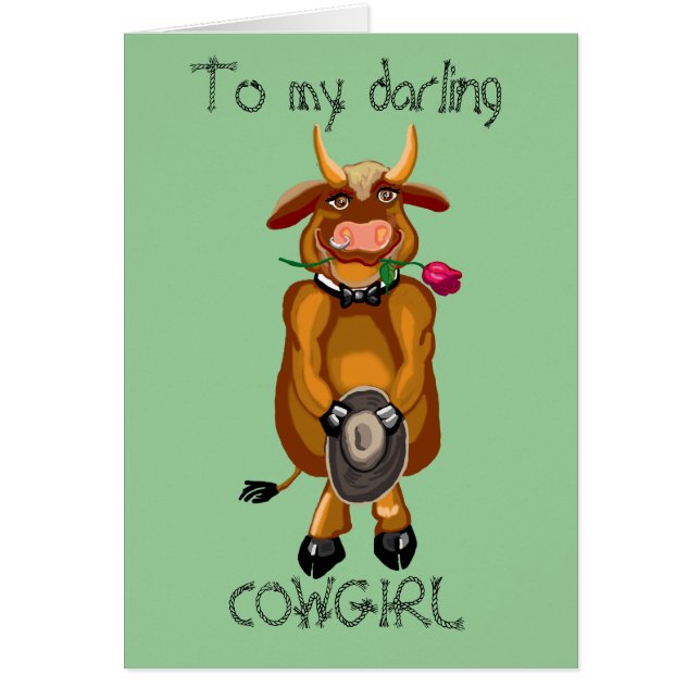 Cartão Flirty Cow (Frente)