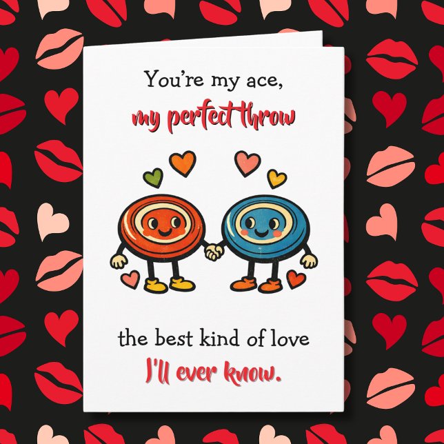 Cartão Flirty  Disc Golf Puns | Valentine's Day (Criador carregado)