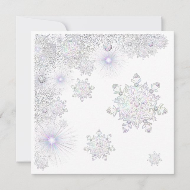 Cartão floco de neve branco (Frente)