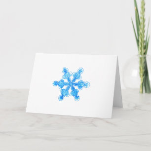 Cartão Floco de Neve de Inverno Azul