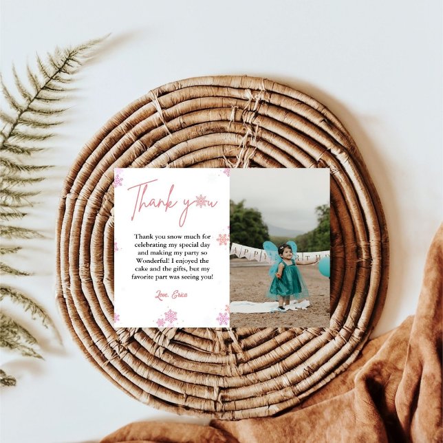 Cartão Floco de neve do invernoCartões de agradecimentos  (Criador carregado)