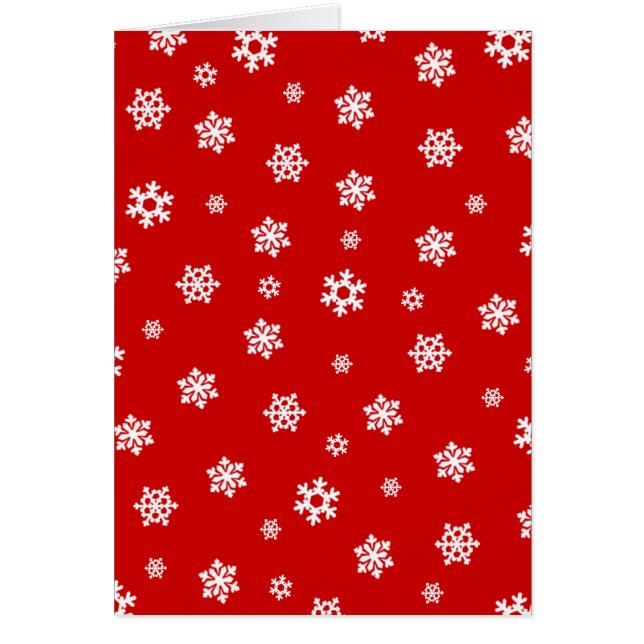 Cartão Flocos de neve (brancos) [Padrão de Natal] (Frente)