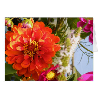 Cartão Flor alaranjada