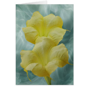 Cartão Flor amarela da lua